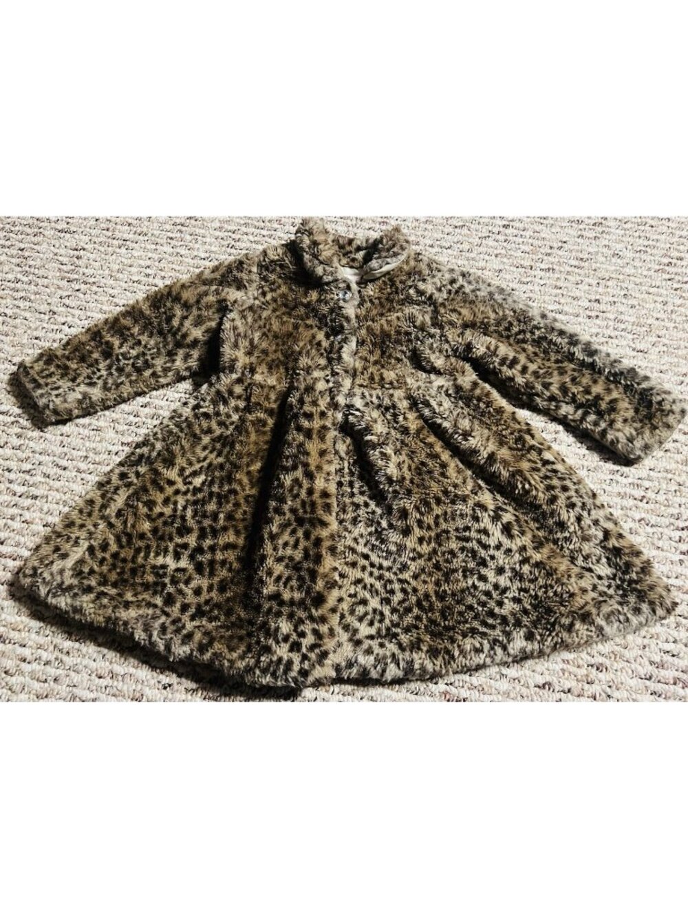 Biscotti Faux Fur Girls Toddler 2T Coat Jacket Shiny Buttons Fancy Winter